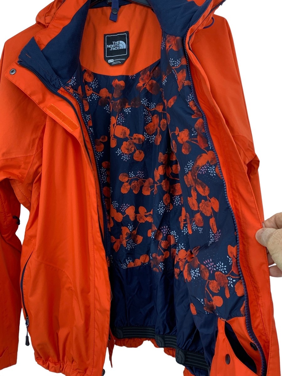 Womens North Face XL Hyvent Spicy Orange Hoodie Storm Jacket Womens North Face XL Hyvent Spicy Orange Hoodie Storm Jacket