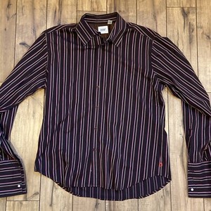 guess striped button up