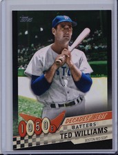 Ted Williams 2020 Topps Series 1 Black #'d /299 Decade's Best Batters Insert