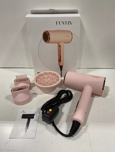 🌹Funtin Hair Dryer Hot AirBlow Dryer Diffuser Brush Comb 1800W Full Accessories - Picture 4 of 9