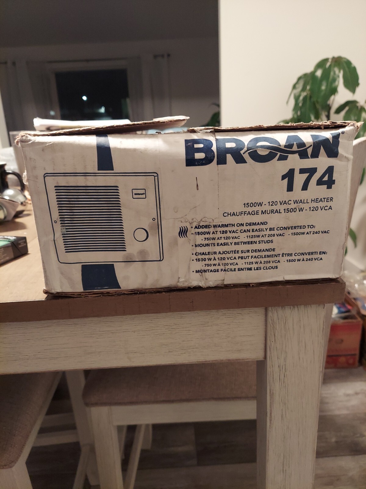 Broan 174 10.5A 1500W 120 to 240V Steel White Fan-Forced Wall Heater 9-1/4  H in. 94713331926 | eBay
