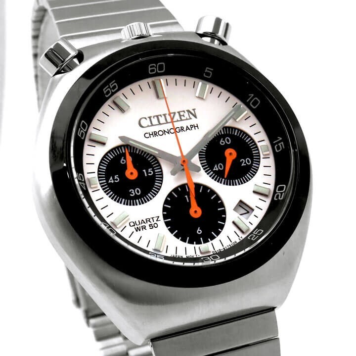 Orologio Da Uomo Citizen Bullhead Record Label Tsuno Cronografo In Acciaio Inossidabile Quadrante Blu Navy Al Quarzo AN3660-81L