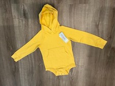 Cat Jack Girls Adaptive Hooded Adjustable LS Bodysuit, Light Mustard Size 5T