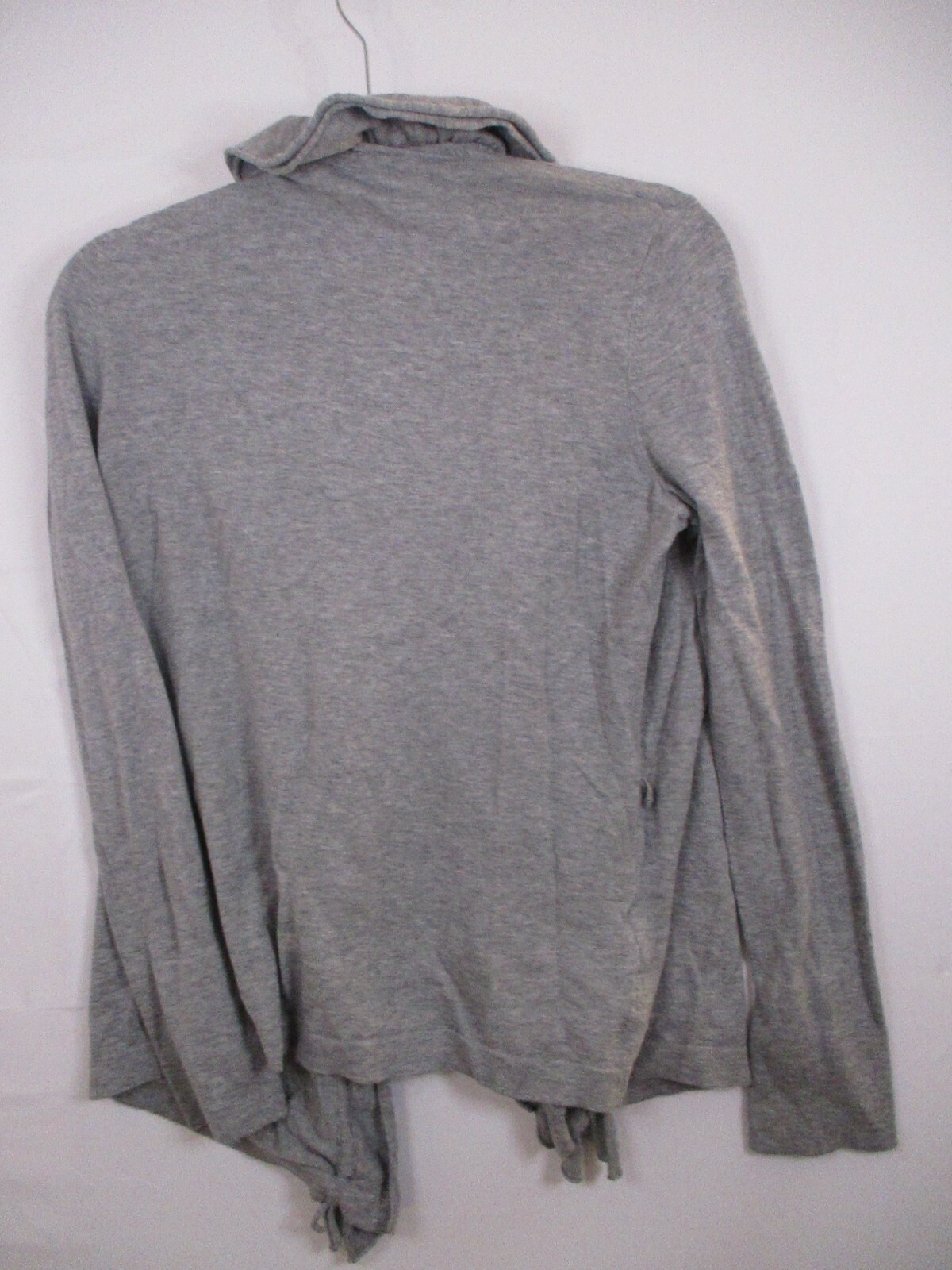 BCBGeneration Large Ruffled Front Cardigan Gray w… - image 6