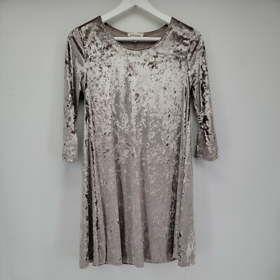 Womens Rolla Coster Velvetty Grey Dress Size S