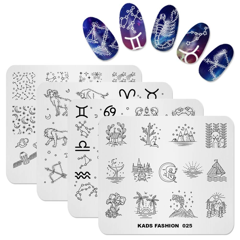 Nail Art Stamp Plate Night Sky Series Nail Stamping Plate Template Image Plate N