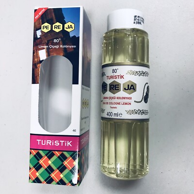 Turistik De Pereja 80% Alcohol Lemon Fragrance Cologne Limon Kolonyasi 400ml 