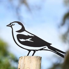 Steel Chaffinch Fence Topper in Black