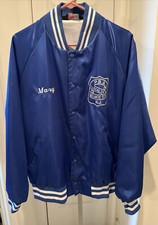 Vintage SPORTSMASTER Jacket Snap Blue Size XXL Atlantic City PBA Local 24 Mary