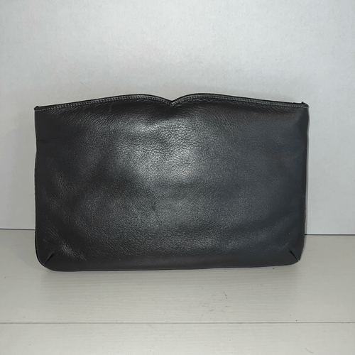 Vintage Aigner Snake Leather Bag Clutch Gray/Brown Classic Zip Closure Purse - Picture 4 of 6