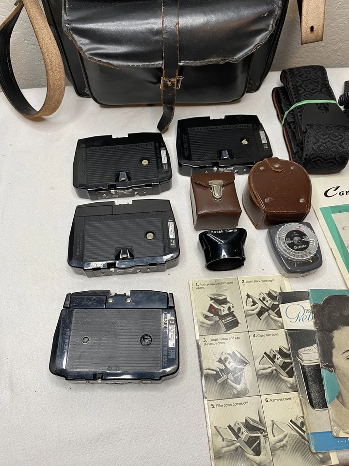 Accesorios de cámara vintage / libros de instrucciones / y bolsa Foto 2 de 4