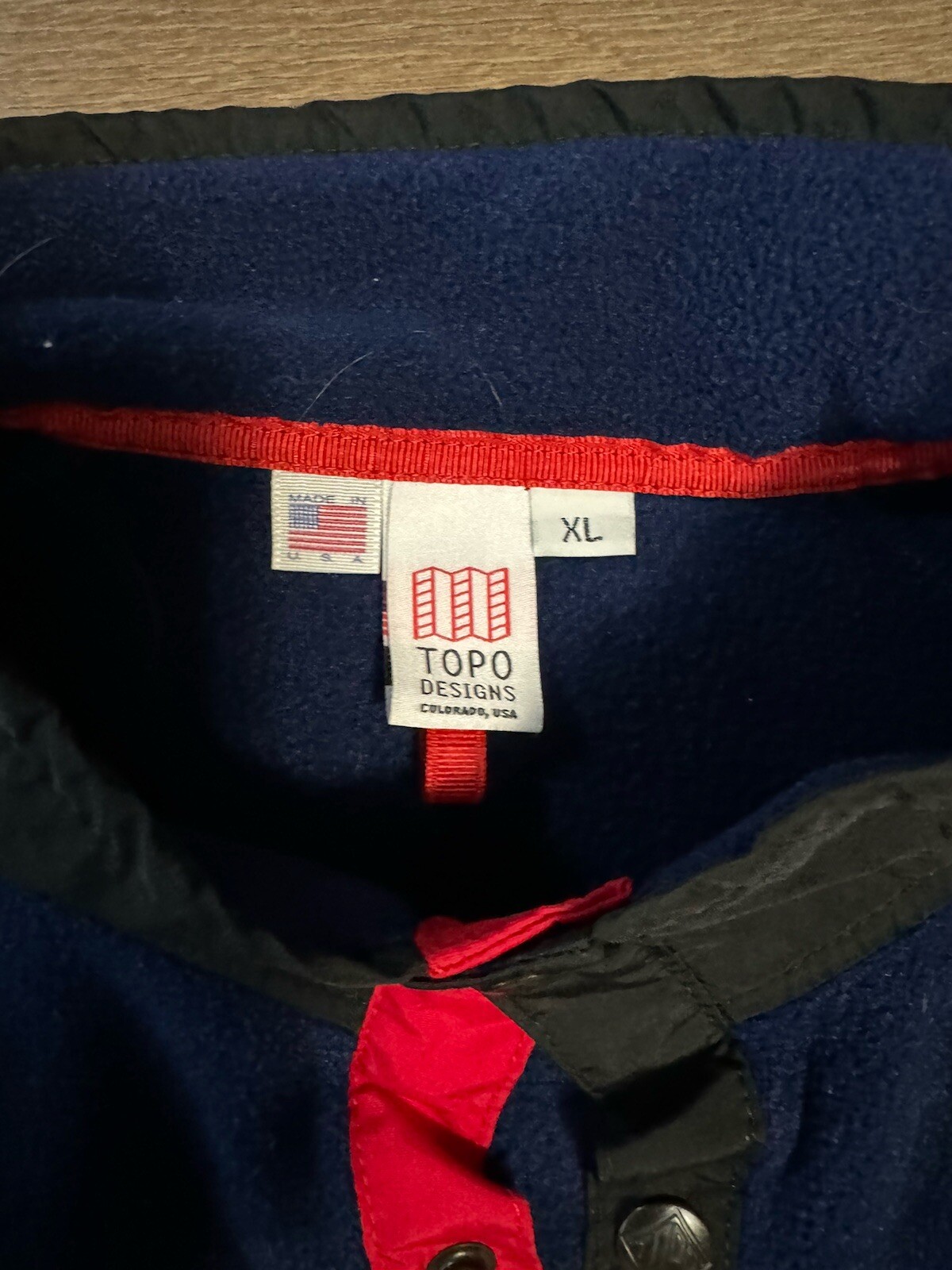 Topo Designs Men's Mountain Fleece Pullover | Blue XL image 2