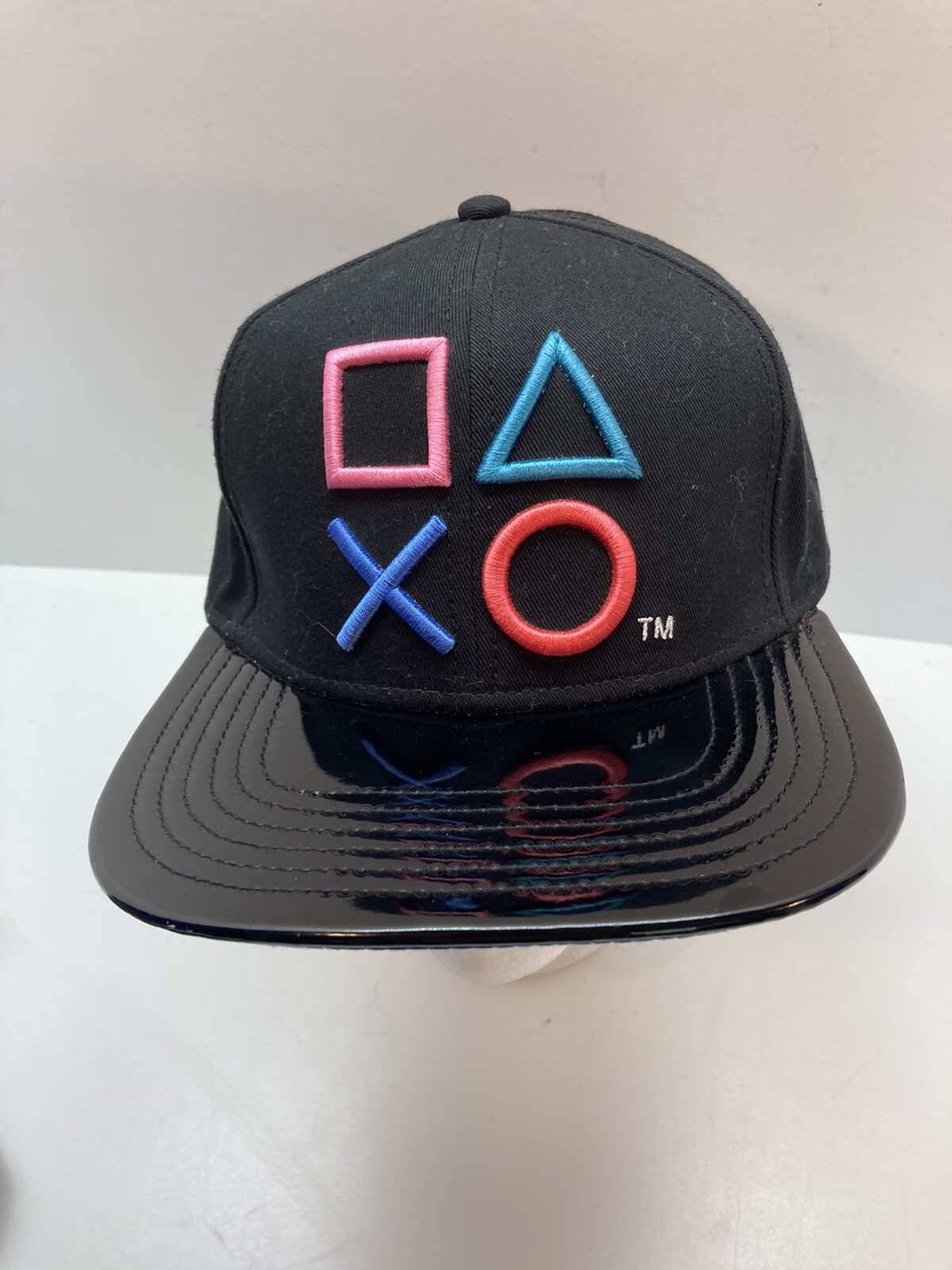 PlayStation Adjustable SNAPBACK HAT Black Shiny F… - image 1