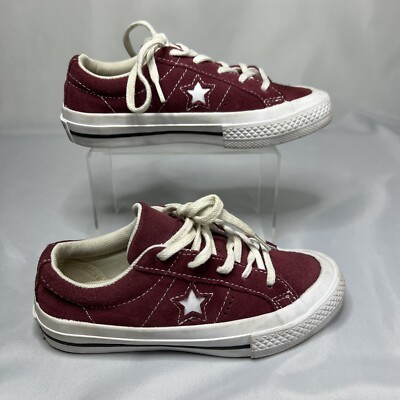 Converse One Star Ox Deep Bordeaux Dark Red Kids Casual Shoes 11.5