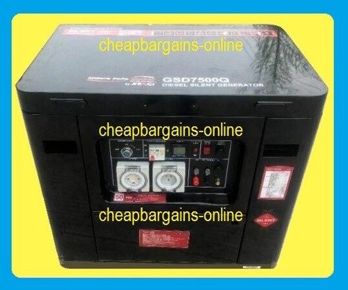 6.7kVa SILENCED DIESEL GENERATOR ELECTRIC START 15 Amp + 32 Amp 240V OUTLETS H/D - Picture 11 of 12