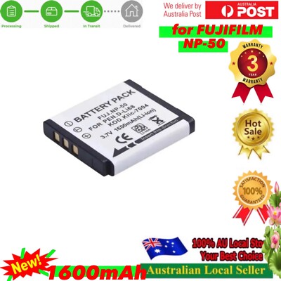 Bestome Replacement Battery Compatible With Fujifilm NP-50A NP-50 Fuji Real 3D W3 F50fd F60fd F100fd F75EXR F85EXR F200EXR F305EXR 3DW3 S10 S12 F605 F505 F305 F85 F75 F85 F75 75 X1 70x20