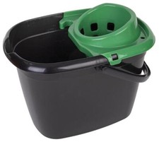 14L Plastic Mop Bucket, Green - 104888 GREEN