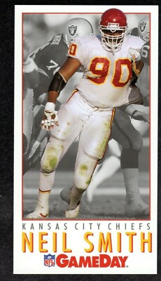 1992 NFL GameDay #463 Neil Smith Kansas City Chiefs Football Tall Card MINT