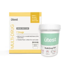 Utest 7 Panel Multi-Drug Screen Test Cup THC, COC, BZO, Meth, XTC, OPI, OXY