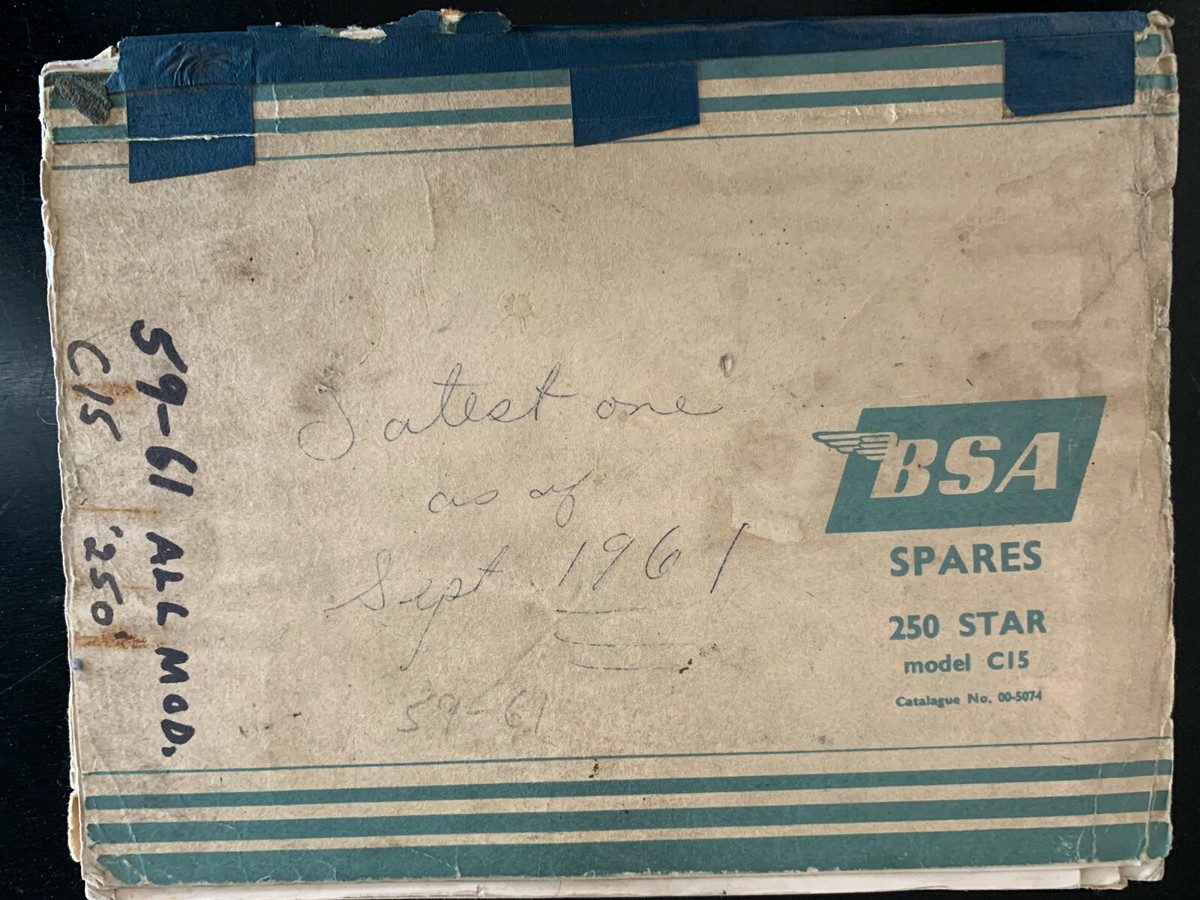 BSA C15 1959-61 Models Original Replacement Parts Book | eBay