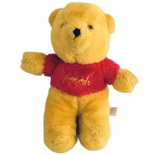 Vintage Walt Disney Sears Winnie The Pooh Plush 6" Small Stuffed Toy Yellow Bear