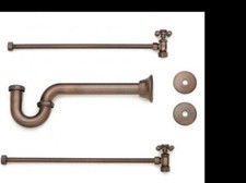 Signature Hardware BATHROOM TRIM KIT FOR 1/2" COPPER PIPE - XL P-TRAP  BRONZE