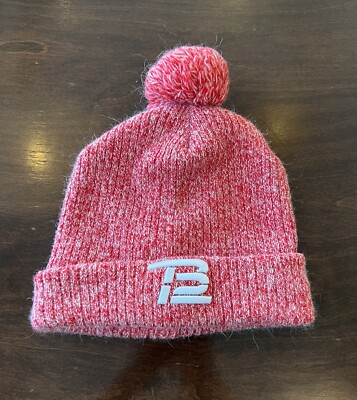 TB12 Tom Brady Patriots Red Beanie Winter Hat Pom Pom One Size