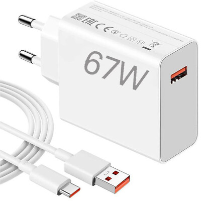 Für Xiaomi 67W Schnell Ladegerät Netzteil 6A USB-C Kabel 15/14/ 13/13 Lite/12S U