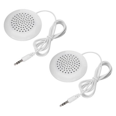 Yoidesu 2Pcs Mini Speaker, 3.5mm DIY Speaker with Stereo Sound, Under white 