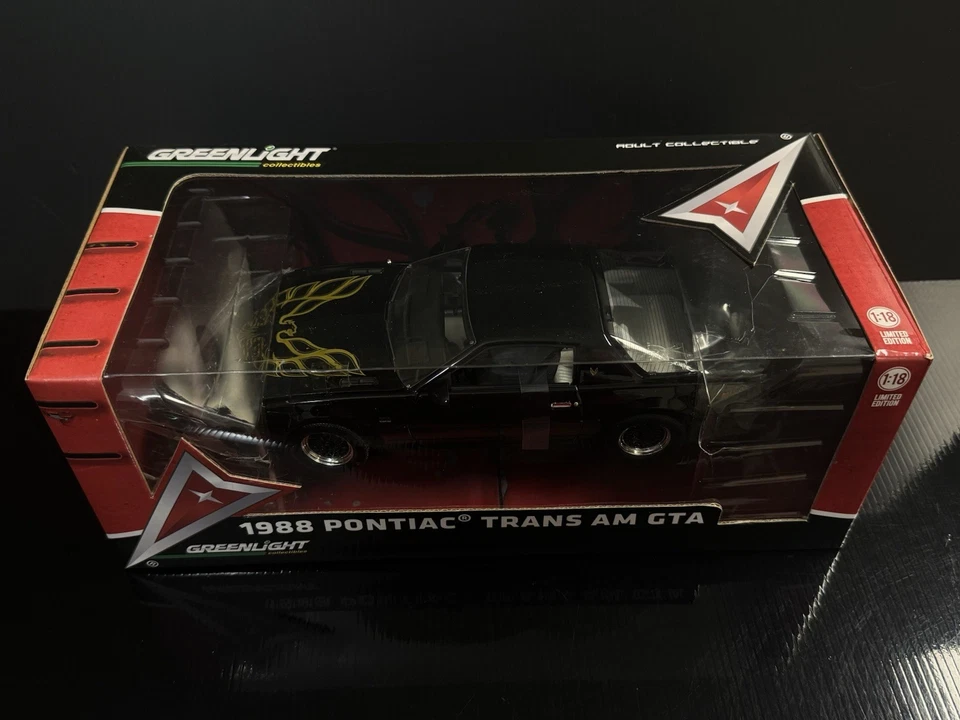 1988 Pontiac Trans Am GTA 1/18 Greenlight Black Firebird 2011 Release HTF - Image 2 of 4
