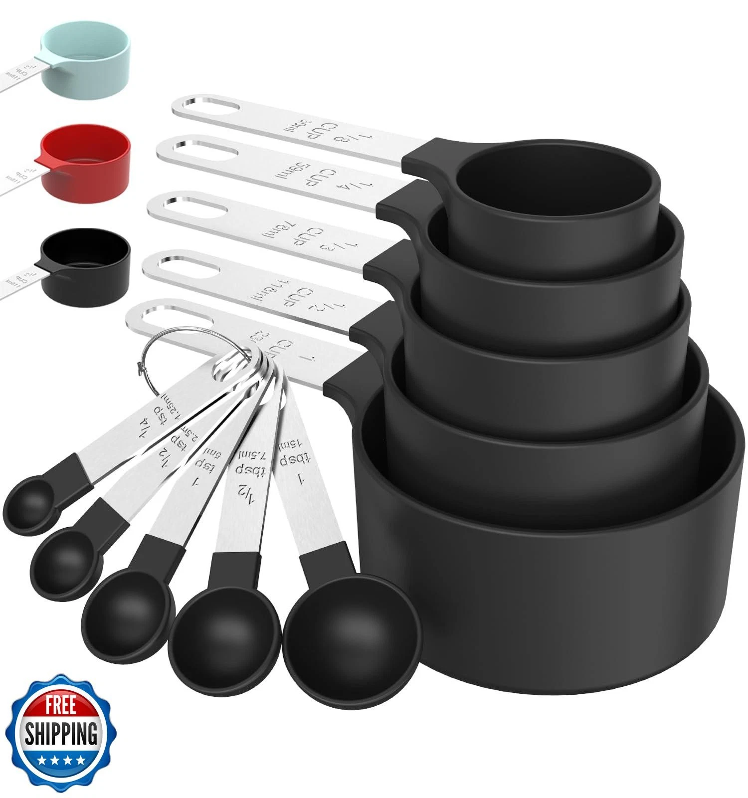 TILUCK Measuring Cups and Spoons Set, Stackable Cups and Spoons,