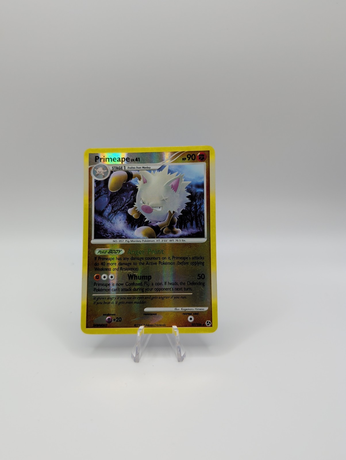 Pokemon Primeape Great Encounters GE 27/106 Reverse Holo Rare Fighting Stage 1