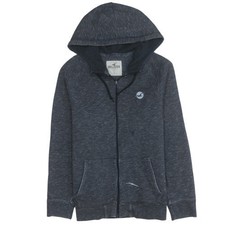 Hollister Mens Dark Grey Full Zip Hoodie Size L Classic Fit