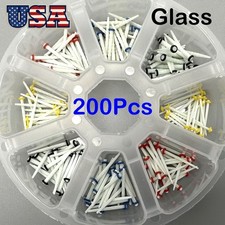 200x Dental Fiber Post Glass Straight Screw Teeth Restorative 1.2 1.4 1.6 1.8mm