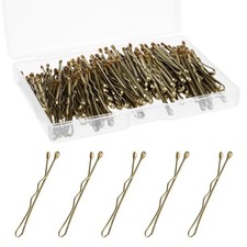 Curved Mini Bobby Pins Set, 150 Count with Storage Box for All Hair Styles