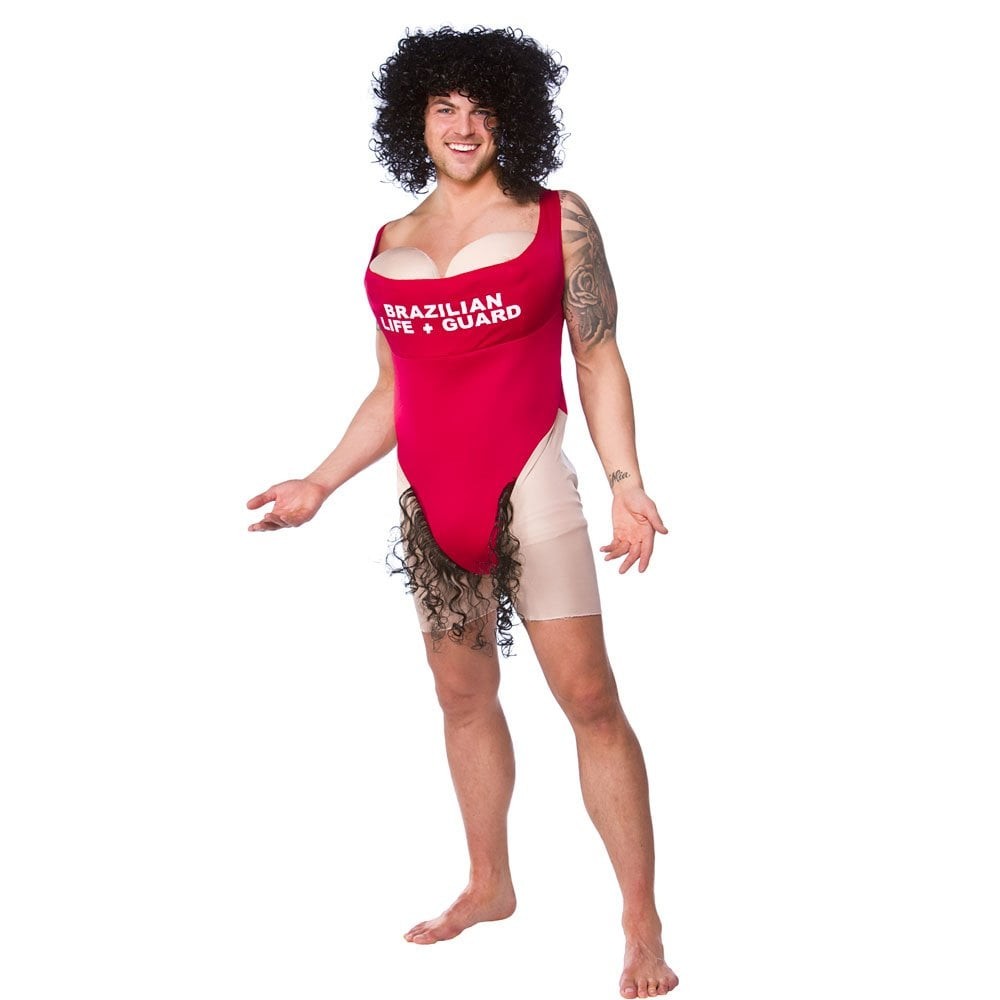 Mens Scary Mary LifeGuard Stag Party Bay Watch Novelty Fancy Dress (Wig NOT inc)