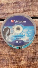 25 VERBATIM Music CD-R 40X Branded Logo 700MB Audio Media Disc Spindle 96155