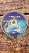 25 VERBATIM Music CD-R 40X  Branded Logo 700MB Audio Media Disc Spindle 96155