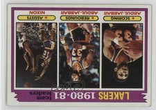 1981-82 Topps Team Leaders Kareem Abdul-Jabbar Norm Nixon #55 HOF 14tz