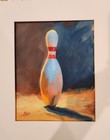 Original Acrylic Painting,  Bowling,  Pin, Sports,  Acrylic On Paper  — photo 1