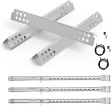 3 Stainless Steel Heat Plate Shields, Burner Part for Charbroil 463355220