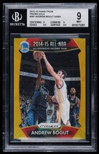 2015 Panini Prizm Andrew Bogut All-NBA Gold Prizm /10 BGS 9 MINT