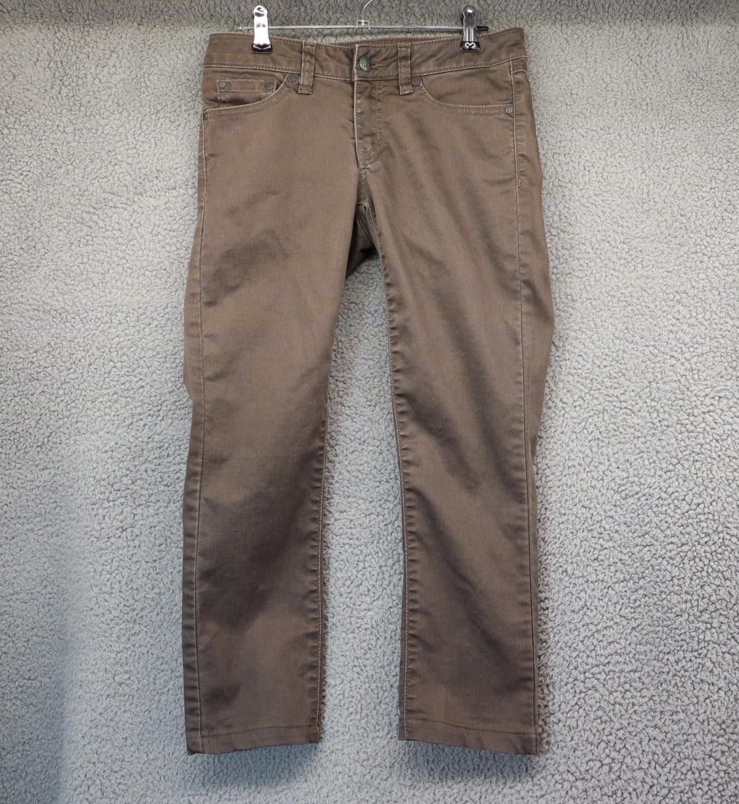 prAna Women Kara Jean Denim Size 0/25 Fitted Dark Mud Organi