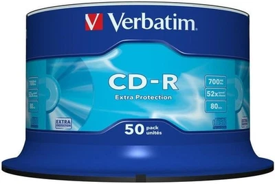 Verbatim CD-R Extra Protection 700 MB 52x Speed Disk Rohling 50er Spindel