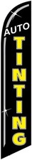 Auto Tinting Advertising Feather Banner Swooper Flag Sign with Flag Pole Kit...