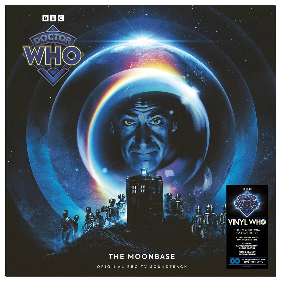 DOCTOR WHO LP x 2 The Moonbase BLUE MOON COLOURED VINYL Original Soundtrack IN S - Image 2 of 4