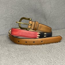 Vintage Dockers Multi Color Leather Belt 30" Waist Unisex Y2K 90s colorful