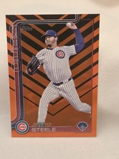 2025 Topps Update Series - Justin Steele #US248 Holiday Orange & Black Foil
