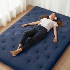 Futon Floor Mattress Japanese Foldable Sleeping Tatami Roll Up Floor Mat Pad