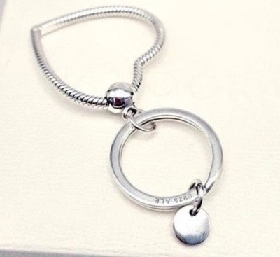 Pandora Moments Heart Authentic New Sterling Silver XL Keychain